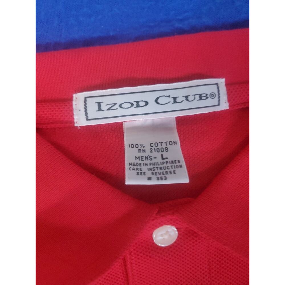 Vintage Izod Club Dewar's NWOT Red Polo Shirt Men's Size Large Nwot - Picture 3 of 15